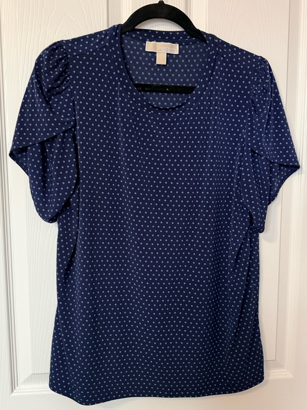 Michael Kors Navy Polka Dot Short Sleeve Tee
